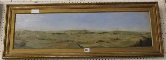 Oil on canvas of country landscape